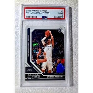 Victor Wembanyama 2023-24 Panini #5 NBA Rookie Basketball Card Spurs PSA 9 Mint
